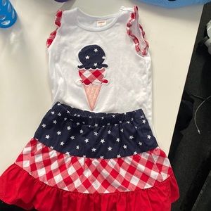 Gymboree Fourth of July Skirt and Tank